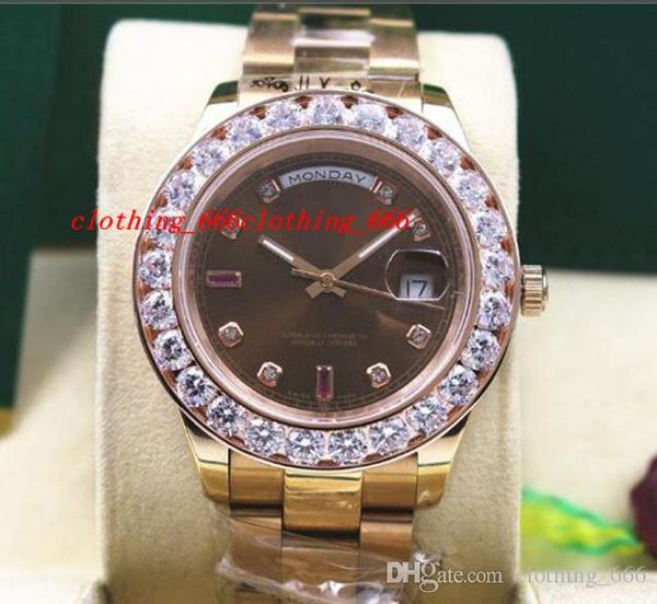 selling luxury wristwatch 118205 mens everose gold chocolate diamond & ruby 41mm bigger diamonds watch automatic men wristwatch, Slivery;brown
selling luxury wristwatch 118205 mens everose gold chocolate diamond & ruby 41mm bigger diamonds watch automatic men wristwatch, Slivery;brown