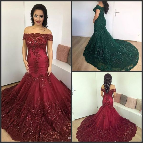 ball gown lace appliques green evening dress mermaid sheer skirt gorgeous scalloped off the shoulder prom evening dress, Black;red
ball gown lace appliques green evening dress mermaid sheer skirt gorgeous scalloped off the shoulder prom evening dress, Black;red