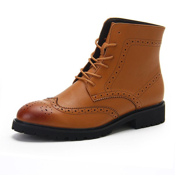 leather men boots autumn winter ankle boots fashion footwear lace up shoes vintage high men martin boots shoes, Black
leather men boots autumn winter ankle boots fashion footwear lace up shoes vintage high men martin boots shoes, Black