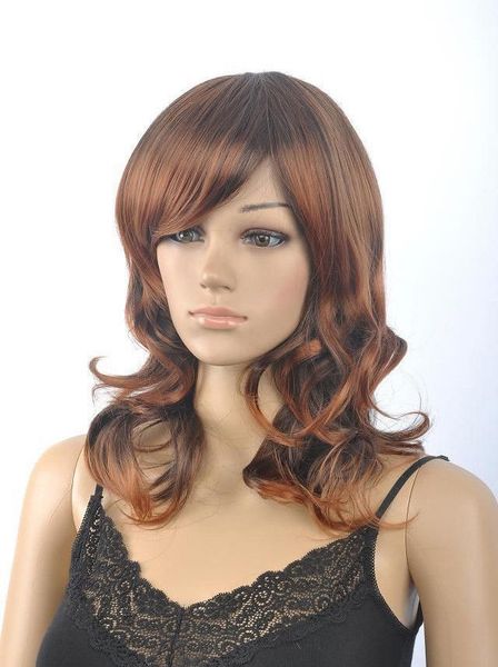 fashion brown wavy curly medium long women lady cosplay party hair wig wigs, Black
fashion brown wavy curly medium long women lady cosplay party hair wig wigs, Black