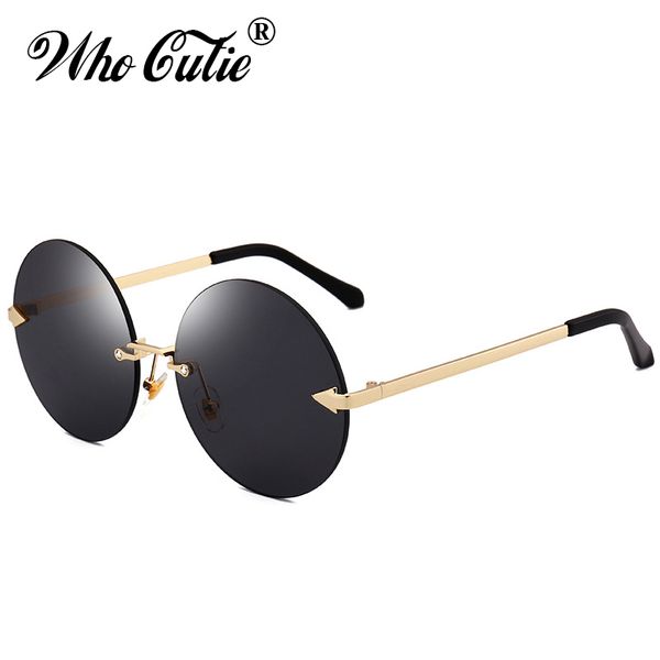 who cutie 70s disco circus pink round rimless sunglasses kw style metal frame circle tint clear lens sun glasses shades om397, White;black
who cutie 70s disco circus pink round rimless sunglasses kw style metal frame circle tint clear lens sun glasses shades om397, White;black