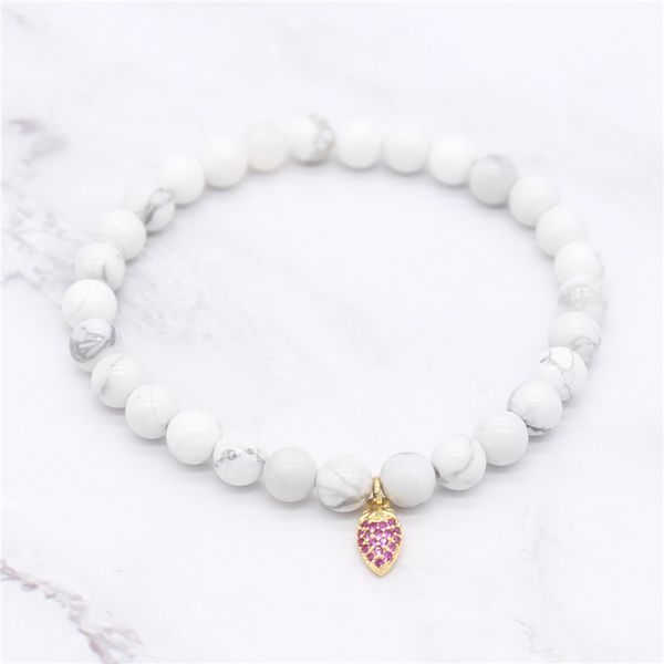 strawberry pendant lovely bracelets 6mm white natural stone beads bracelet for couple charm jewelry wholesale pulseras mbr180278, Black
strawberry pendant lovely bracelets 6mm white natural stone beads bracelet for couple charm jewelry wholesale pulseras mbr180278, Black