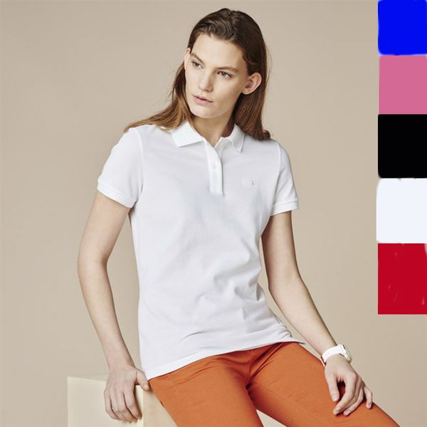 Image of crocodile Polo Shirt Women Short Sleeve Casual Shirts Man&#039;s Solid Polo Shirt Plus Camisa Polo Men Peru lady clothes