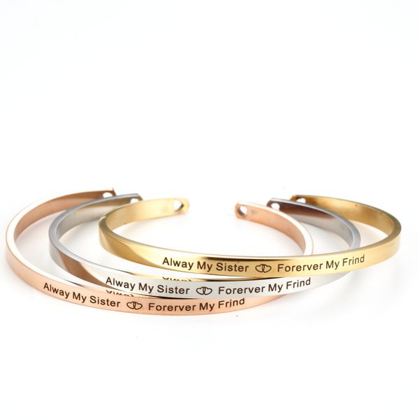 4mm cuff bangle jewelry lettering alway my sister forevr my frind diy fashion stainless steel bracelet jewelry, Black
4mm cuff bangle jewelry lettering alway my sister forevr my frind diy fashion stainless steel bracelet jewelry, Black
