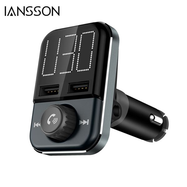 

bt72 bluetooth car kit hands fm transmitter wireless a2dp aux mp3 music paying dual usb car charger voltage detection