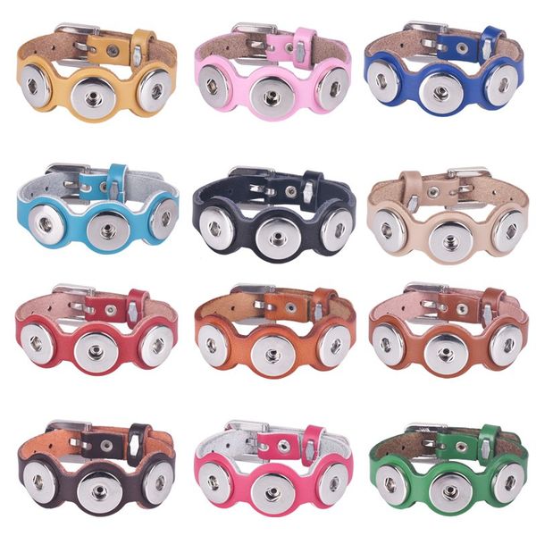 for women leather bracelets three-buckles charm snap buttons leather bracelets & bangle for 18mm snap jewelry accessories armbandjes, Golden;silver
for women leather bracelets three-buckles charm snap buttons leather bracelets & bangle for 18mm snap jewelry accessories armbandjes, Golden;silver