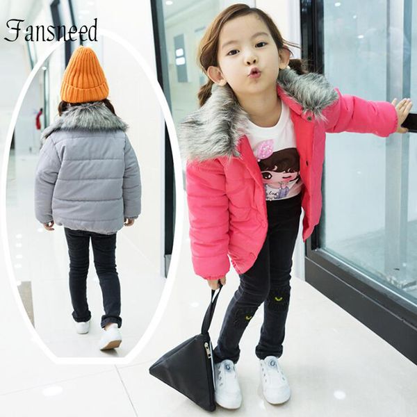 children coats 2018 new winter children's cotton coats boys and girls fur collar warm jacket, Blue;gray
children coats 2018 new winter children's cotton coats boys and girls fur collar warm jacket, Blue;gray