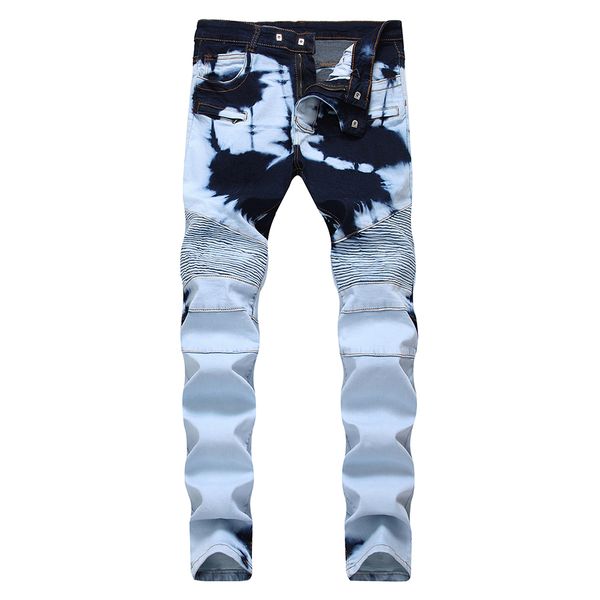 new autumn men's motorcycle jeans zipper stretch fashion color match hole trousers hip hop ripped plus size skinny jeans men, Blue
new autumn men's motorcycle jeans zipper stretch fashion color match hole trousers hip hop ripped plus size skinny jeans men, Blue