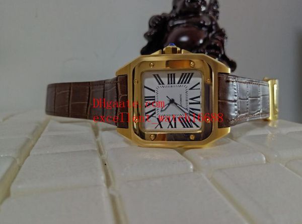new sell men's watches 18k yellow gold 100 xl w200737g 40 mm white dial automatic mechanical leather mens watch watches, Slivery;brown
new sell men's watches 18k yellow gold 100 xl w200737g 40 mm white dial automatic mechanical leather mens watch watches, Slivery;brown