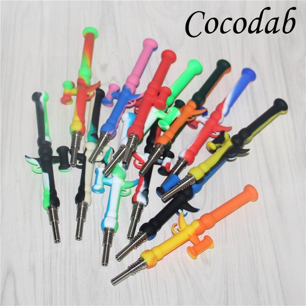 Оптовая RPG форма Slicone Nectar Collector kit портативный Концентрат дымовой трубы с титановым наконечником Dab Straw Oil Rigs трубы для воска ручной трубы
Оптовая RPG форма Slicone Nectar Collector kit портативный Концентрат дымовой трубы с титановым наконечником Dab Straw Oil Rigs трубы для воска ручной трубы