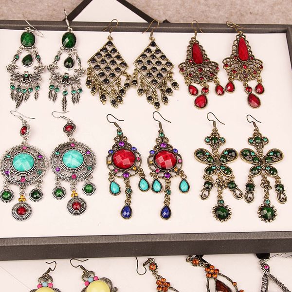 mixed styles vintage bohemian long dangle earrings galzed gemstone resin bronze tassel chandelier earring for women fashion jewelry in bulk, Silver
mixed styles vintage bohemian long dangle earrings galzed gemstone resin bronze tassel chandelier earring for women fashion jewelry in bulk, Silver