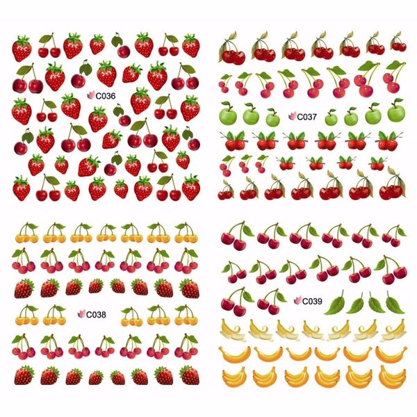 4 packs / lot full cover fruit banana strawberry cherry nail tattoos sticker water decal nail art c036-039, Black
4 packs / lot full cover fruit banana strawberry cherry nail tattoos sticker water decal nail art c036-039, Black