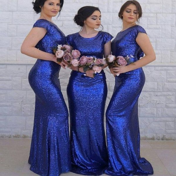 royal blue sequined mermaid bridesmaid dresses long jewel garden country wedding guest dress count train cap sleeves maid of honor dress, White;pink
royal blue sequined mermaid bridesmaid dresses long jewel garden country wedding guest dress count train cap sleeves maid of honor dress, White;pink