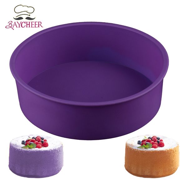 

baycheer circular silicone mold baking tools for cakes mousse pan decorating accessories