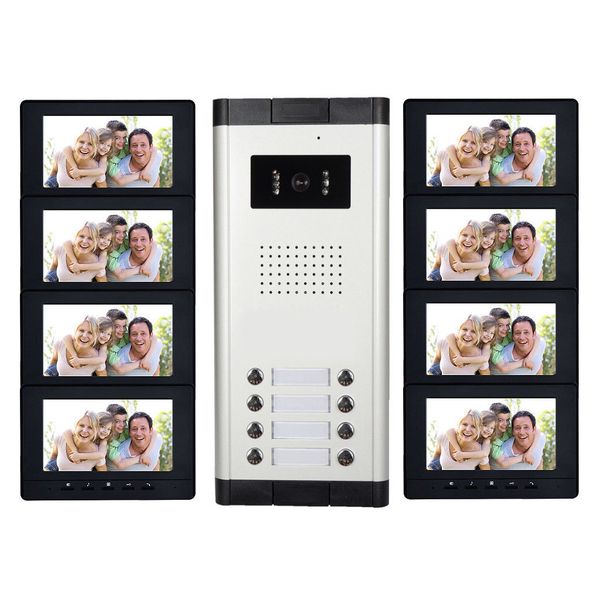 8 unit apartment intercom system video doorbell intercom system 7" monitor for apartments video door phone visual intercom system
8 unit apartment intercom system video doorbell intercom system 7" monitor for apartments video door phone visual intercom system