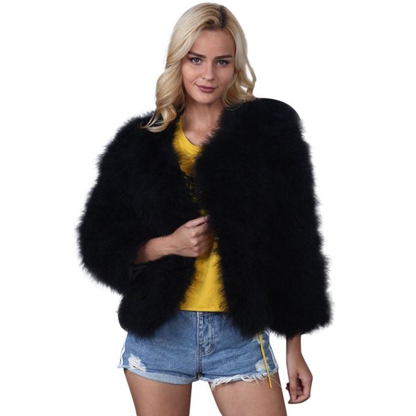 snowshine ylw women faux fur ostrich feather soft fur coat jacket fluffy winter xmax hipping, Black
snowshine ylw women faux fur ostrich feather soft fur coat jacket fluffy winter xmax hipping, Black