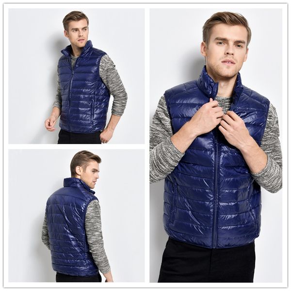 blue men sleeveless jacket winter ultralight white duck down vest male slim vest mens windproof warm waistcoat, Black;white
blue men sleeveless jacket winter ultralight white duck down vest male slim vest mens windproof warm waistcoat, Black;white
