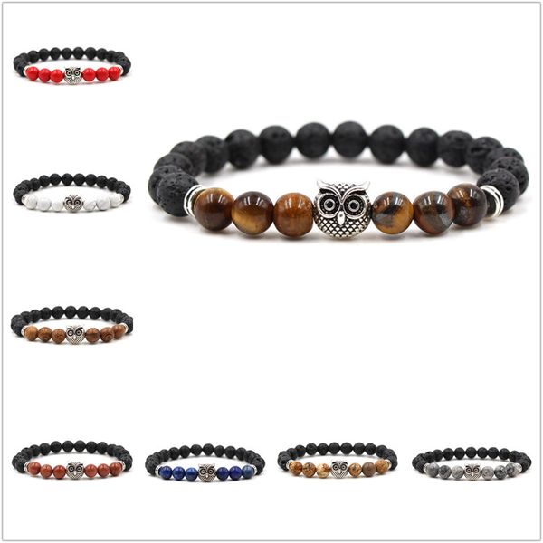 8mm 8 colour tiger's-eye turquoise natural owl stone black lava rock bracelet essential oil perfume diffuser bracelet
8mm 8 colour tiger's-eye turquoise natural owl stone black lava rock bracelet essential oil perfume diffuser bracelet