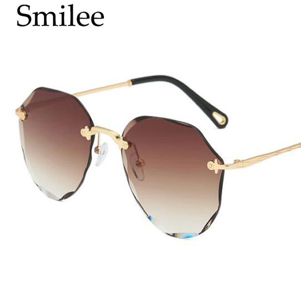 luxury rimless sunglasses women designer brand crystal cut gradient lens brown shades mens pilot sun glasses female, White;black
luxury rimless sunglasses women designer brand crystal cut gradient lens brown shades mens pilot sun glasses female, White;black