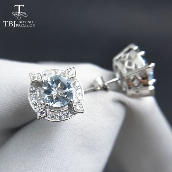 tbj,classic earring in 925 sterling silver with 100% natural aquamarine gemstone,elegant earring for women & girls with gift box, Black
tbj,classic earring in 925 sterling silver with 100% natural aquamarine gemstone,elegant earring for women & girls with gift box, Black