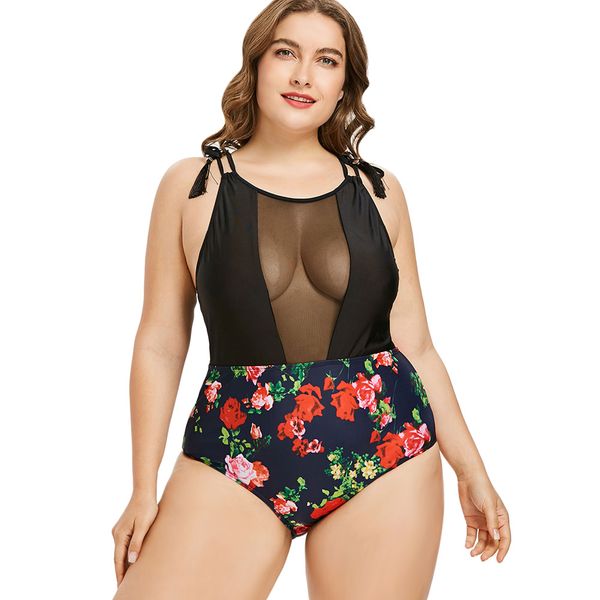 wipalo plus size 5xl floral racerback women suits summer beach high waisted floral one piece set women's clothing bathing suits, Gray
wipalo plus size 5xl floral racerback women suits summer beach high waisted floral one piece set women's clothing bathing suits, Gray
