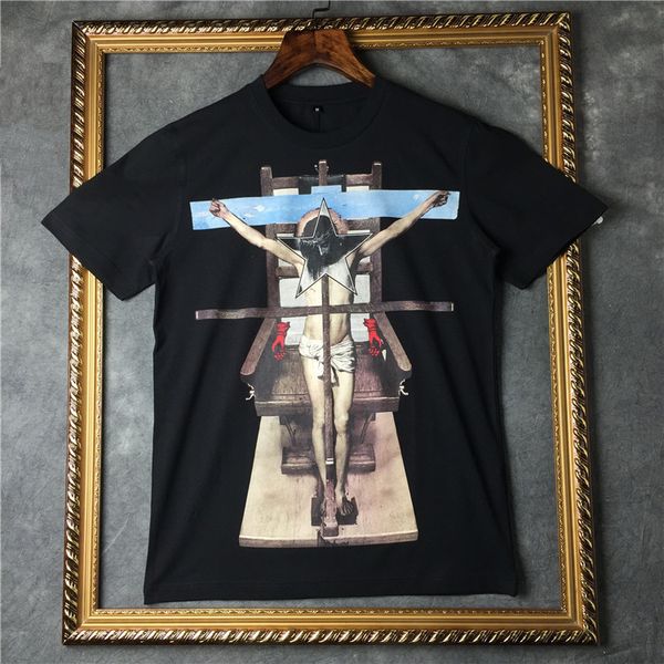 2018 new summer t-shirts street fashion trend five-star cross tee jesus cotton crew neck men and women short-sleeved t-shirt, White;black
2018 new summer t-shirts street fashion trend five-star cross tee jesus cotton crew neck men and women short-sleeved t-shirt, White;black