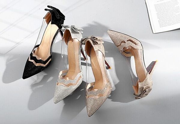 new small pointed high heels women shoes shallow mouth fine bow female single shoes bride female work shoes, Black
new small pointed high heels women shoes shallow mouth fine bow female single shoes bride female work shoes, Black