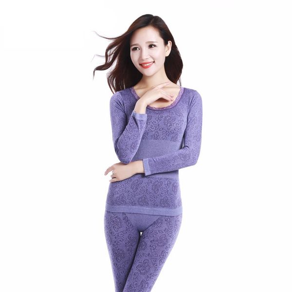 Lace Thermal Underwear Sexy Ladies Clothes Winter Seamless Antibacterial Warm Intimates Print Long Johns Women Shaped Sets
Lace Thermal Underwear Sexy Ladies Clothes Winter Seamless Antibacterial Warm Intimates Print Long Johns Women Shaped Sets
