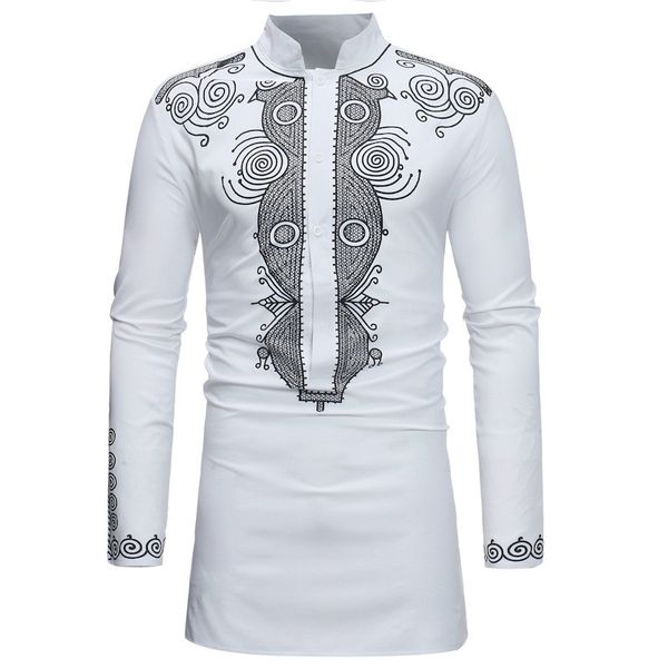african dashiki shirt men 2018 spring autumn new stand collar long sleeve casual clothing camisas para hombre o05c, White;black
african dashiki shirt men 2018 spring autumn new stand collar long sleeve casual clothing camisas para hombre o05c, White;black