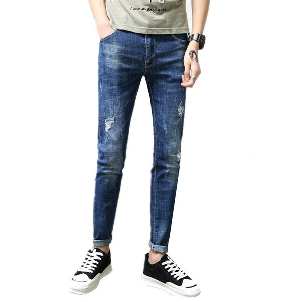 yg6003-xt1398 2018 spring autumn new men's fashion city trend break hole straight tube stretch jeans wholesale, Blue
yg6003-xt1398 2018 spring autumn new men's fashion city trend break hole straight tube stretch jeans wholesale, Blue