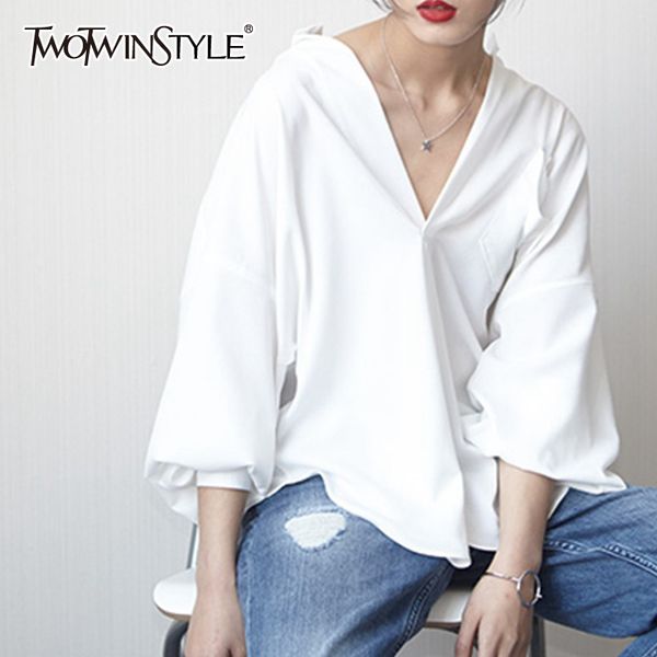 twotwinstyle белый футболка для женщин v шеи batwing рукавом большой размер основные майка топы летняя мода женская повседневная одежда, White
twotwinstyle белый футболка для женщин v шеи batwing рукавом большой размер основные майка топы летняя мода женская повседневная одежда, White