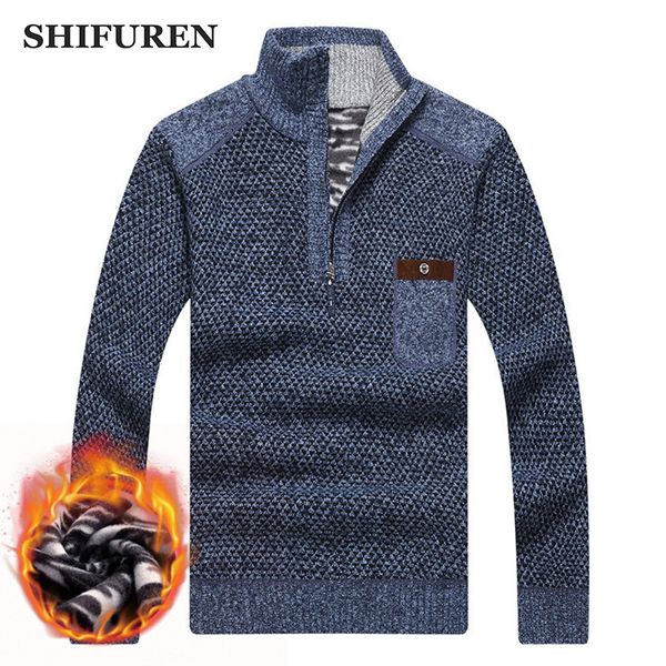 shifuren winter warm thick velvet sweaters men pullovers zipper mandarin collar jumpers causal male sweater knitwear size s-xxxl, White;black
shifuren winter warm thick velvet sweaters men pullovers zipper mandarin collar jumpers causal male sweater knitwear size s-xxxl, White;black