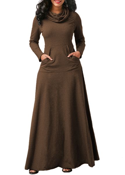 women warm dress with pocket casual solid long sleeve vintage robe bow neck long elegant dress vestidos female maxi long dress for autumn, Black;gray
women warm dress with pocket casual solid long sleeve vintage robe bow neck long elegant dress vestidos female maxi long dress for autumn, Black;gray