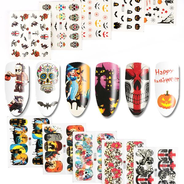 12 pcs/set halloween water nail sticker ghost skull pumpkin design slider decals for nail art decorations manicure tools, Black
12 pcs/set halloween water nail sticker ghost skull pumpkin design slider decals for nail art decorations manicure tools, Black