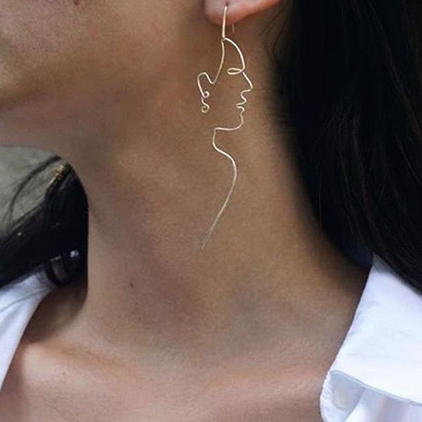 cosstore unique charming gold/silver filled face dangle wire earrings girls artsy outline long earrings for women bijoux 2018
cosstore unique charming gold/silver filled face dangle wire earrings girls artsy outline long earrings for women bijoux 2018