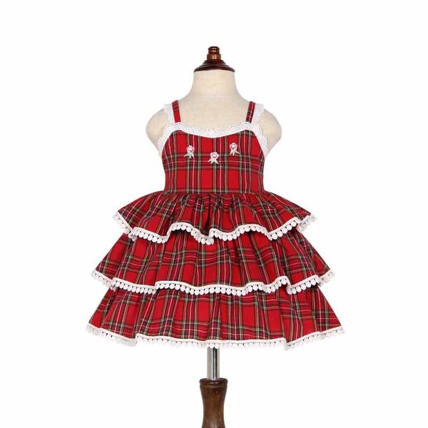 New Girls clothing Lovely red Plaid Flower embroidery 3-layer cake dress backless princess dress fashion girl dress 100% cotton
New Girls clothing Lovely red Plaid Flower embroidery 3-layer cake dress backless princess dress fashion girl dress 100% cotton