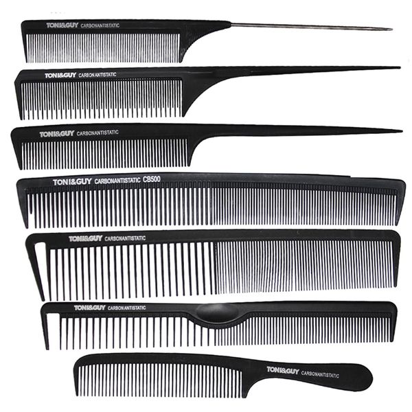 7 pcs/ set brand hairdressing comb in black color,carbon haircut comb antistatic and heat-resistant,tail tg-96 for salon, Silver
7 pcs/ set brand hairdressing comb in black color,carbon haircut comb antistatic and heat-resistant,tail tg-96 for salon, Silver