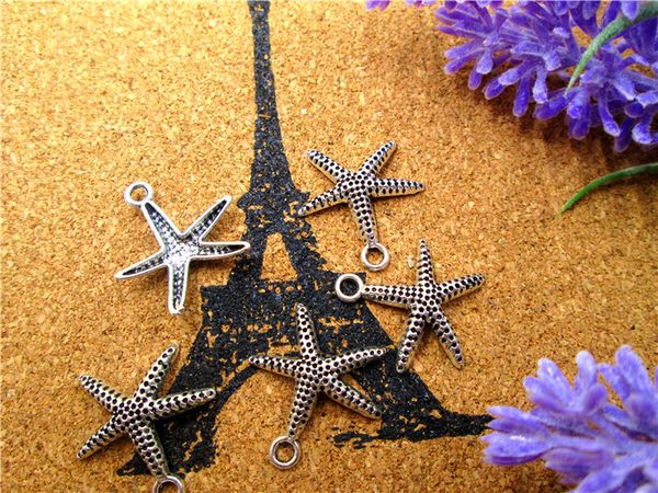 105pcs--starfish charms, antique tibetan silver starfish charm pendant 21x20mm, Bronze;silver
105pcs--starfish charms, antique tibetan silver starfish charm pendant 21x20mm, Bronze;silver