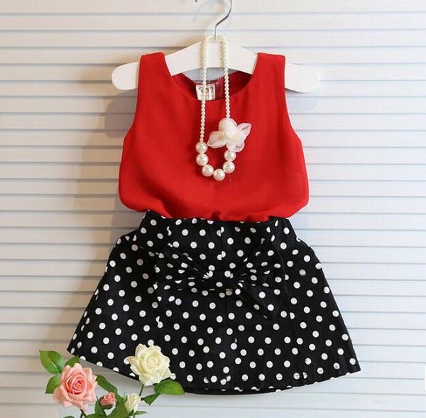 baby girls clothing sets summer red chiffon vest+bow polka dot skirt outfit children clothing kids clothes suit, White
baby girls clothing sets summer red chiffon vest+bow polka dot skirt outfit children clothing kids clothes suit, White