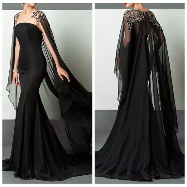 2019 slim black mermaid arabic formal prom dresses elie saab beaded chiffon cape african lace party gown pageant celebrity evening dresses
2019 slim black mermaid arabic formal prom dresses elie saab beaded chiffon cape african lace party gown pageant celebrity evening dresses