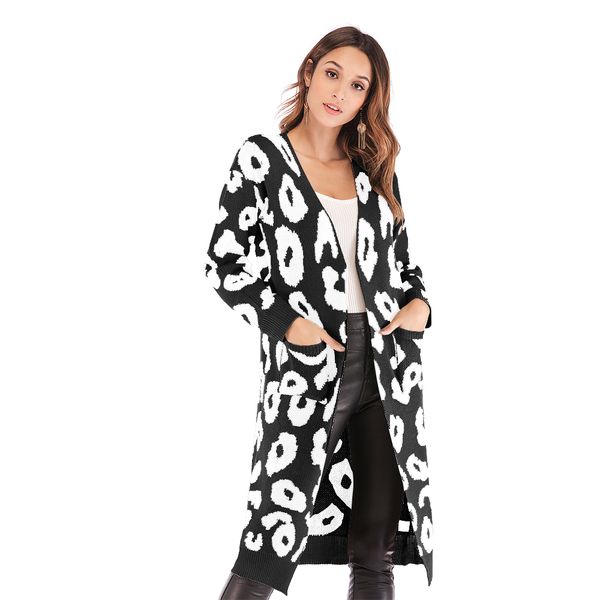 autumn cardigan loose fashion leopard long sleeve women outwear jacket coat warm winter wear, White;black
autumn cardigan loose fashion leopard long sleeve women outwear jacket coat warm winter wear, White;black