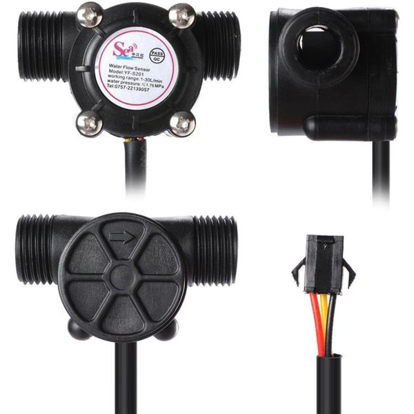 

G1/2 Water Flow Sensor Switch 1.75MPa Hall Water Flow Switches 1-30L/min Flow Meter Water Sensor for Wall Hob Turbine