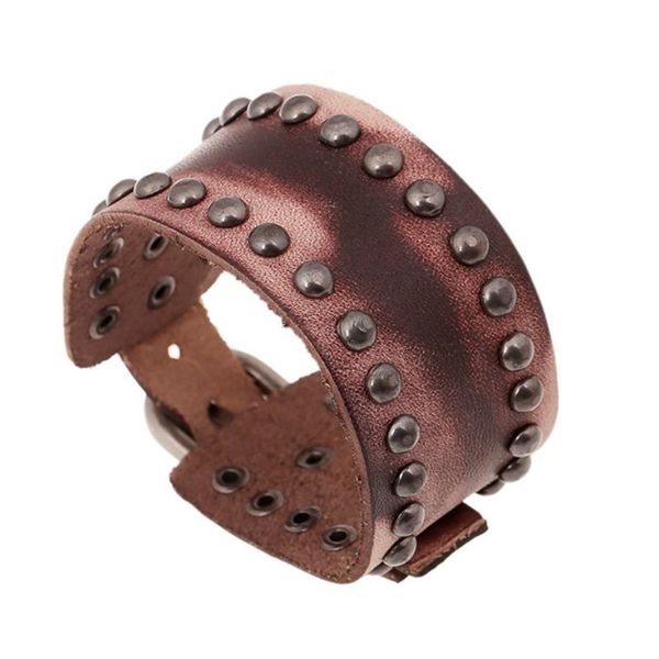 new fashion old imitated brown leather bracelet punk cowhide leather wide band with pin buckle men jewelry accessorie men's gifts whole, Golden;silver
new fashion old imitated brown leather bracelet punk cowhide leather wide band with pin buckle men jewelry accessorie men's gifts whole, Golden;silver