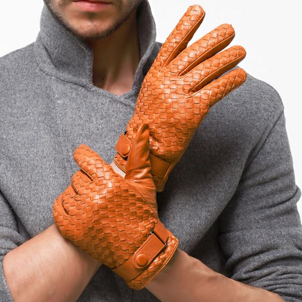 winter men leather gloves genuine leather gloves fashion sheepskin glove man weave plus velvet warm driving ing, Blue;gray
winter men leather gloves genuine leather gloves fashion sheepskin glove man weave plus velvet warm driving ing, Blue;gray