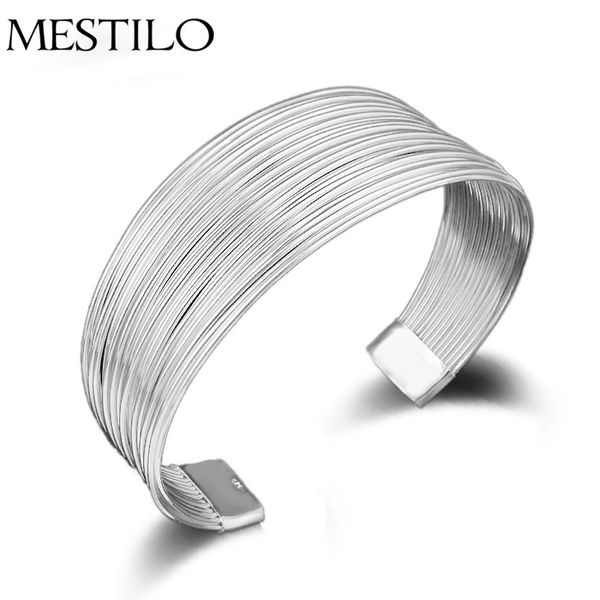 mestilo new arrival punk sliver plated open cuff bracelets bangles for women fashion statemnet adjustable wide bangle pulseiras, Black
mestilo new arrival punk sliver plated open cuff bracelets bangles for women fashion statemnet adjustable wide bangle pulseiras, Black