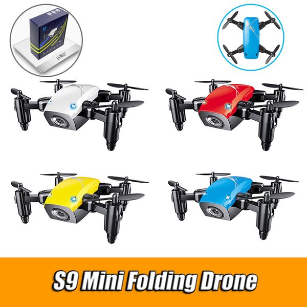 

s9hw mini pocket drone with camera hd s9 no camera foldable rc quadcopter altitude hold helicopter wifi fpv micro drone aircraft vs xs809hw