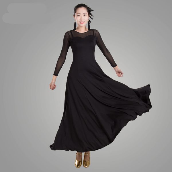 women modern waltz tango smooth ballroom dance dress standard ballroom dress long sleeve dance clothing, Black;red
women modern waltz tango smooth ballroom dance dress standard ballroom dress long sleeve dance clothing, Black;red