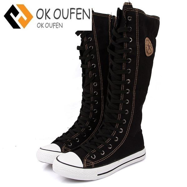 women casual punk ulter high canvas shoes woman 2017 fashion knee high boots motorcycle with zipper zapatos mujer black
women casual punk ulter high canvas shoes woman 2017 fashion knee high boots motorcycle with zipper zapatos mujer black
