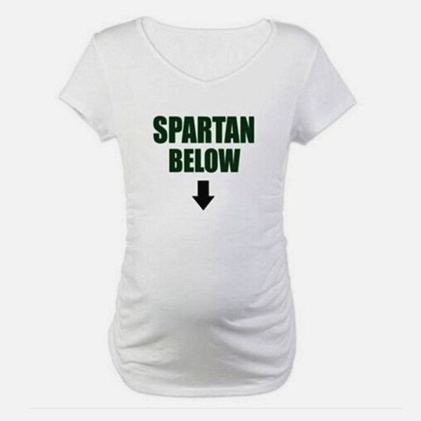 european plus size pregnancy t shirt maternity cotton cute clothes spartan below print funny maternity pregnant t shirts, White
european plus size pregnancy t shirt maternity cotton cute clothes spartan below print funny maternity pregnant t shirts, White
