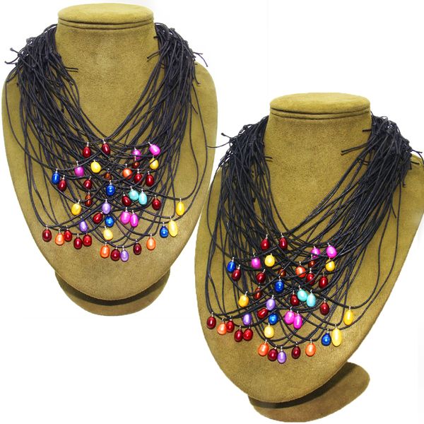 european and american fashion creative woman pearl jewelry diy freshwater pearl skin rope necklace, Bronze;silver
european and american fashion creative woman pearl jewelry diy freshwater pearl skin rope necklace, Bronze;silver